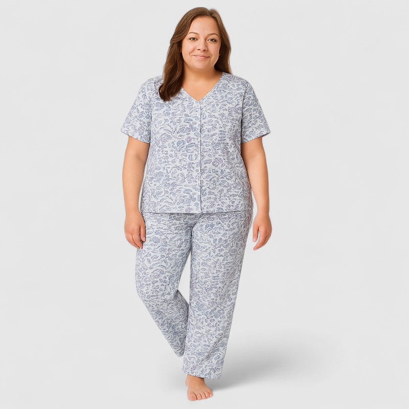 Comfortabele Dames Pyjama Twee-Delig Katoen