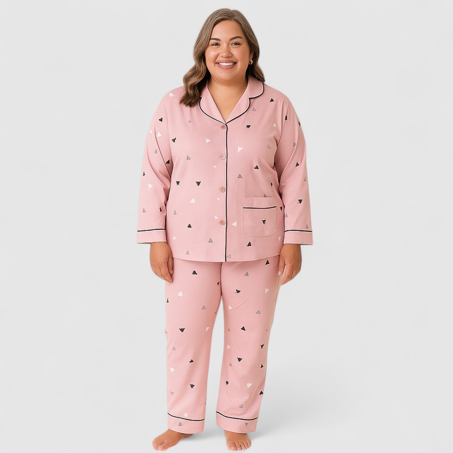 Dames Pyjama Set van katoen – Zacht & Comfortabel
