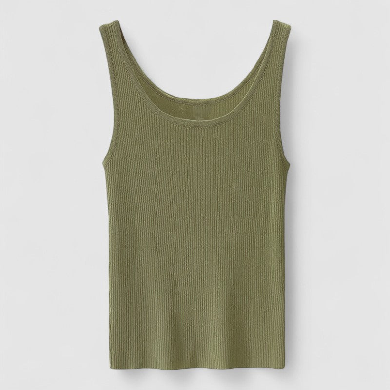 Dames Rib Tanktop – Stretch & Plus Size Hemdje
