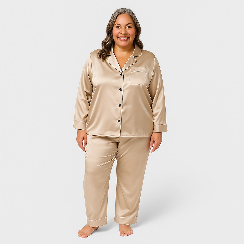 Zachte Dames Pyjama – Comfortabel & Verkrijgbaar in Grote Maten