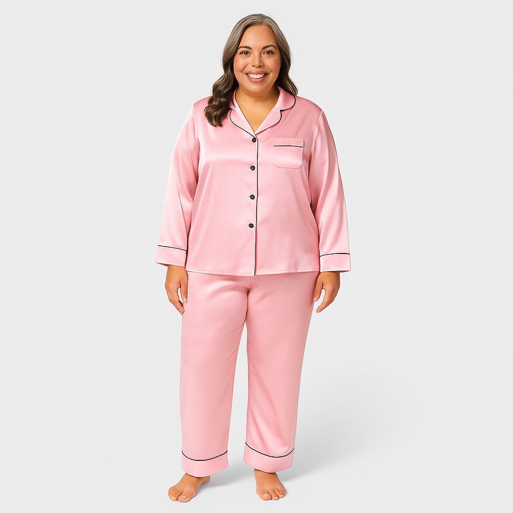Zachte Dames Pyjama – Comfortabel & Verkrijgbaar in Grote Maten