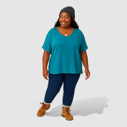 Basic Plus Size Shirt Dames – Comfort & Stijl