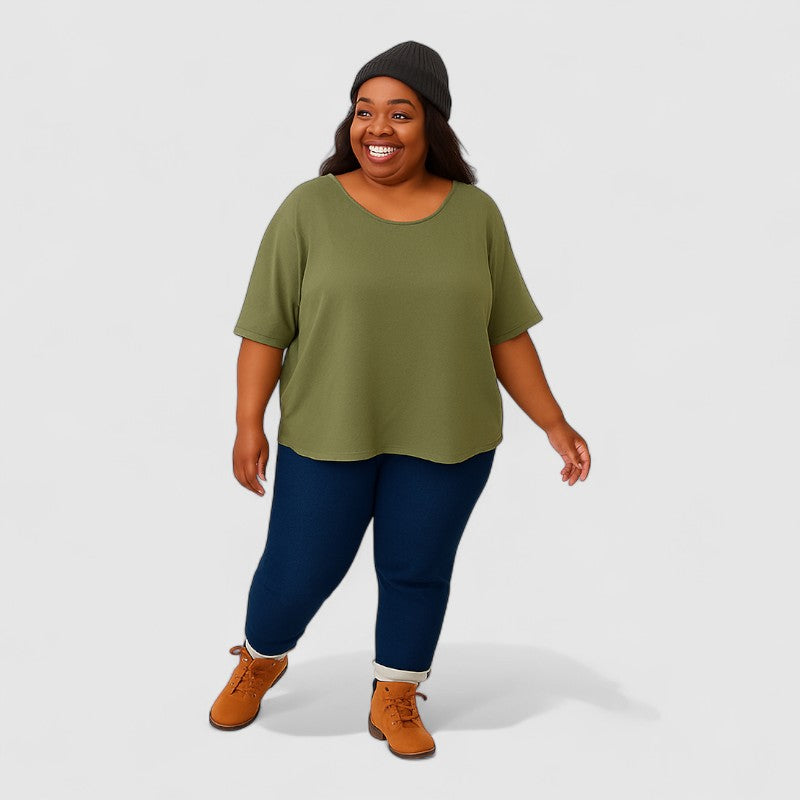 Basic Plus Size Shirt Dames – Comfort & Stijl
