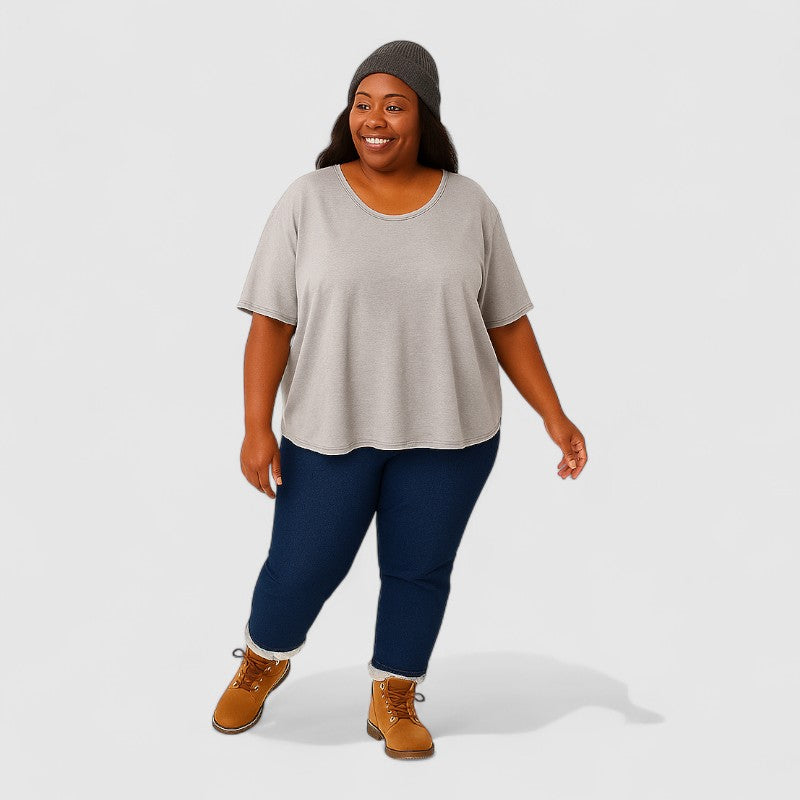Basic Plus Size Shirt Dames – Comfort & Stijl