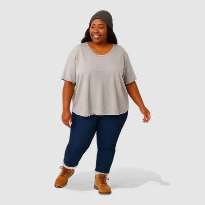 Basic Plus Size Shirt Dames – Comfort & Stijl