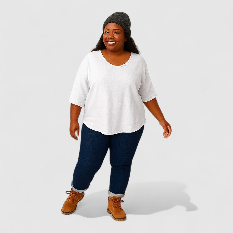 Basic Plus Size Shirt Dames – Comfort & Stijl