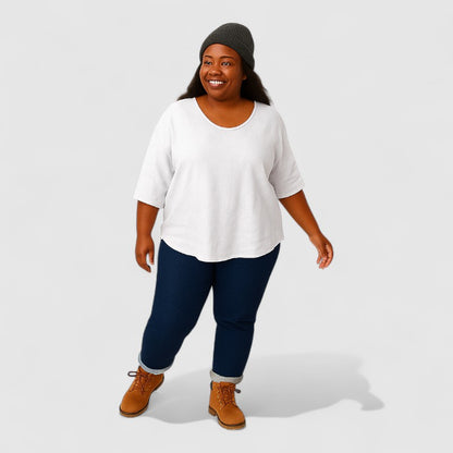 Basic Plus Size Shirt Dames – Comfort & Stijl