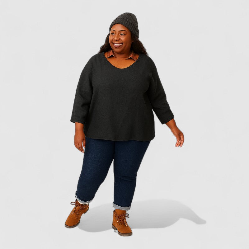 Basic Plus Size Shirt Dames – Comfort & Stijl