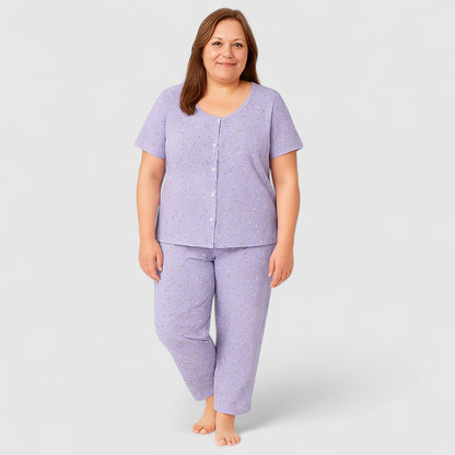 Comfortabele Dames Pyjama Twee-Delig Katoen