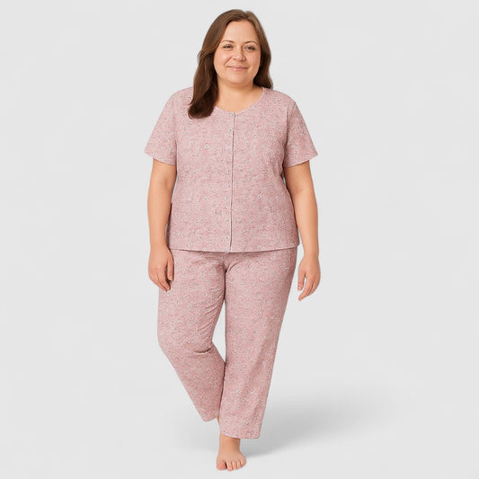 Comfortabele Dames Pyjama Twee-Delig Katoen