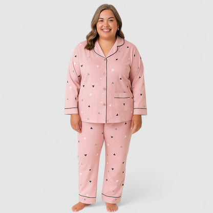 Dames Pyjama Set van katoen – Zacht & Comfortabel