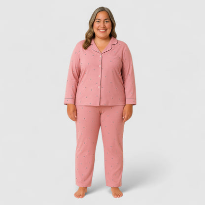 Dames Pyjama Set van katoen – Zacht & Comfortabel