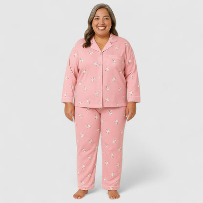 Dames Pyjama Set van katoen – Zacht & Comfortabel