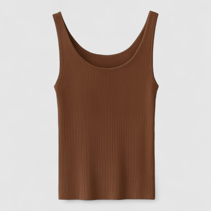 Dames Rib Tanktop – Stretch & Plus Size Hemdje