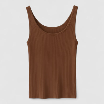 Dames Rib Tanktop – Stretch & Plus Size Hemdje