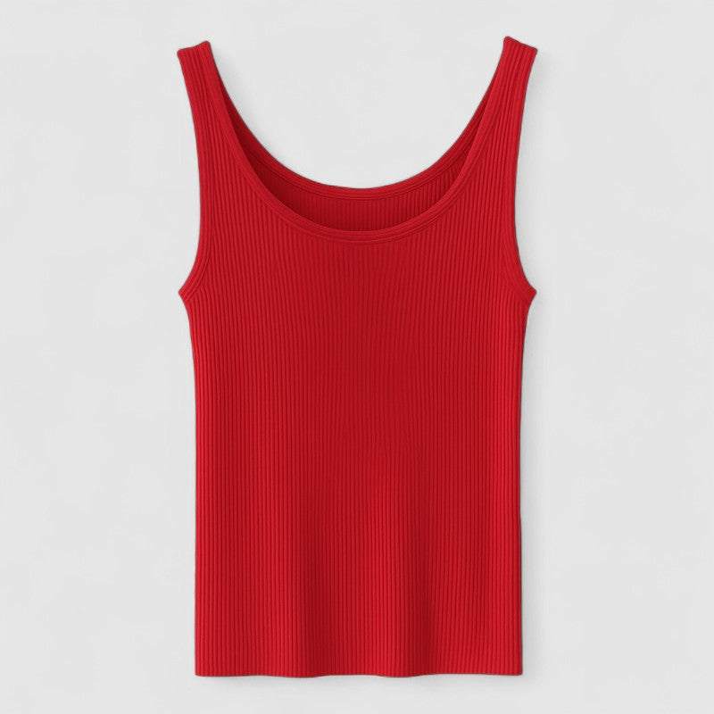 Dames Rib Tanktop – Stretch & Plus Size Hemdje