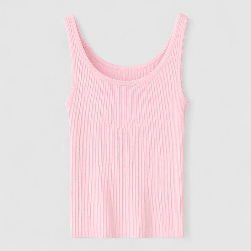 Dames Rib Tanktop – Stretch & Plus Size Hemdje