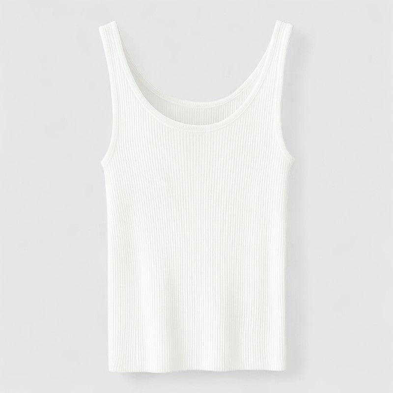 Dames Rib Tanktop – Stretch & Plus Size Hemdje