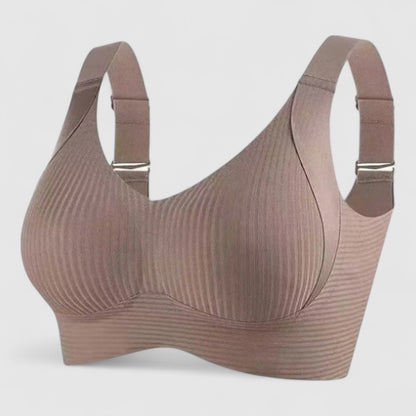 Geribbelde Beugelloze Push-up BH – Comfort & Natuurlijke Lift