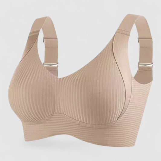 Geribbelde Beugelloze Push-up BH – Comfort & Natuurlijke Lift