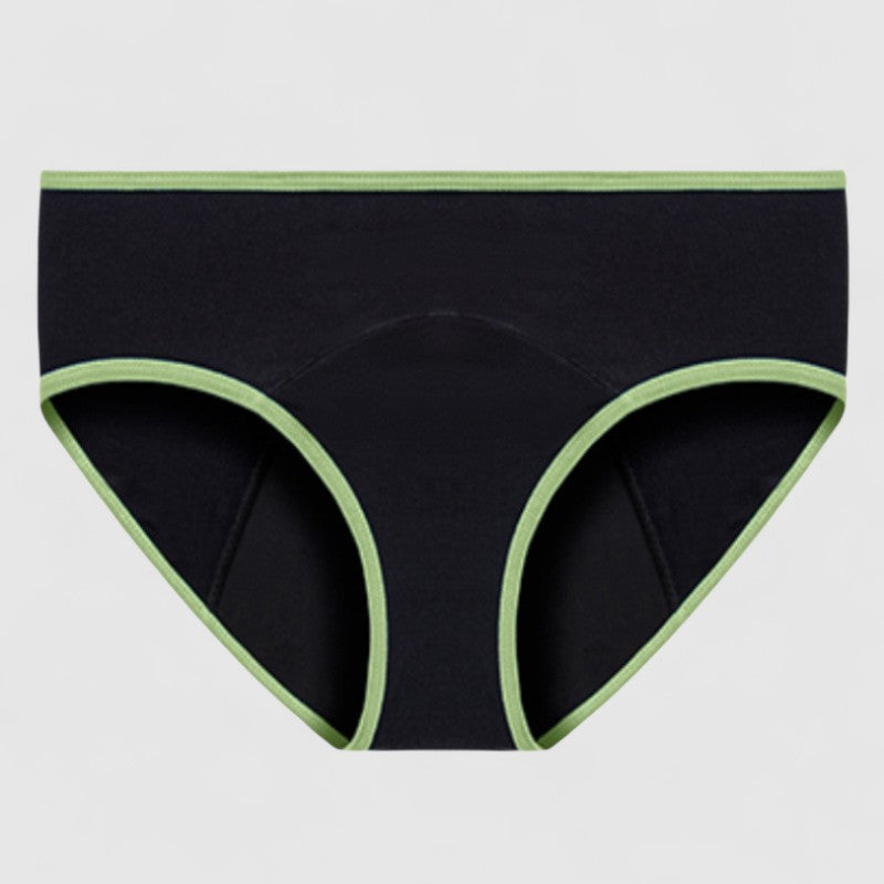 Sportieve Dames Incontinentie Slip – Zwart met Gekleurde Band