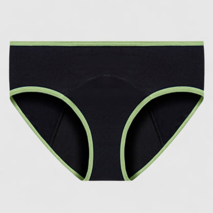 Sportieve Dames Incontinentie Slip – Zwart met Gekleurde Band