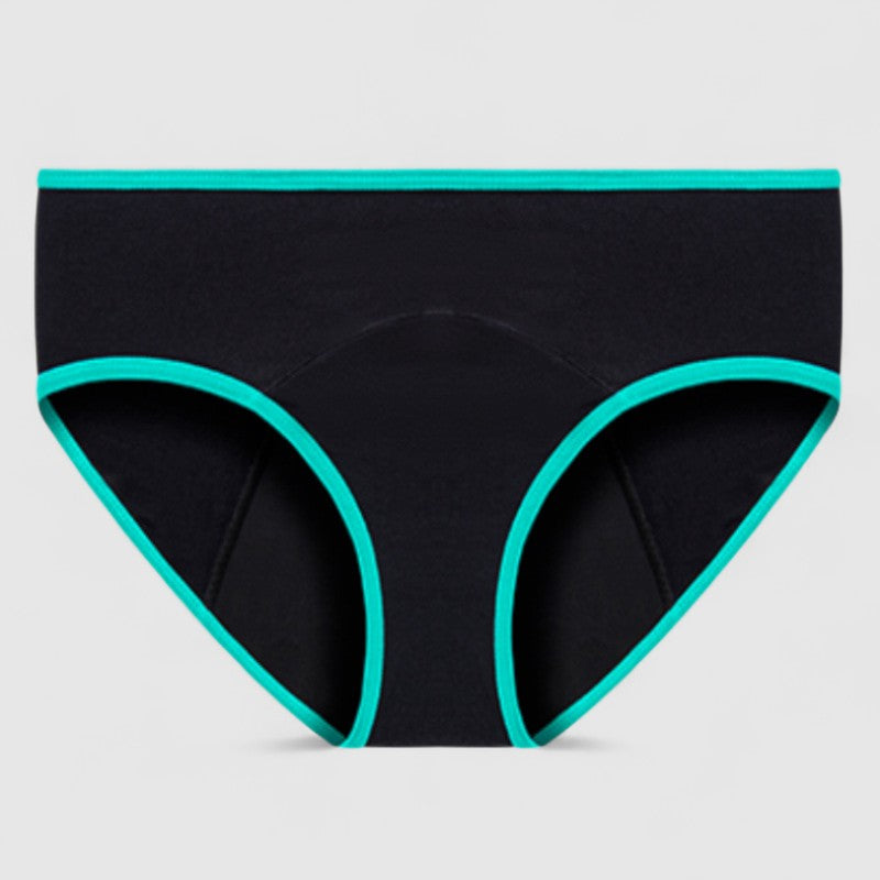 Sportieve Dames Incontinentie Slip – Zwart met Gekleurde Band