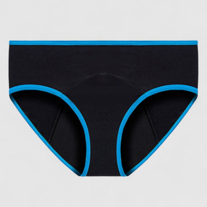Sportieve Dames Incontinentie Slip – Zwart met Gekleurde Band