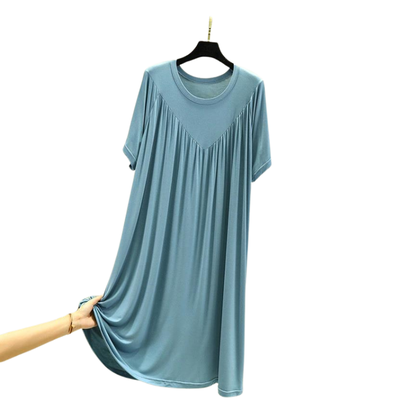 Super Zachte Losse Pyjamajurk Dames – Korte Mouw Comfort