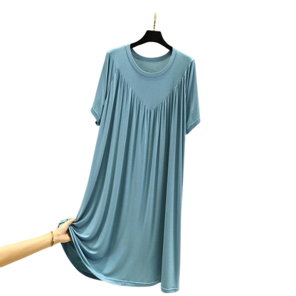 Super Zachte Losse Pyjamajurk Dames – Korte Mouw Comfort