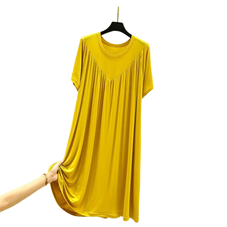 Super Zachte Losse Pyjamajurk Dames – Korte Mouw Comfort