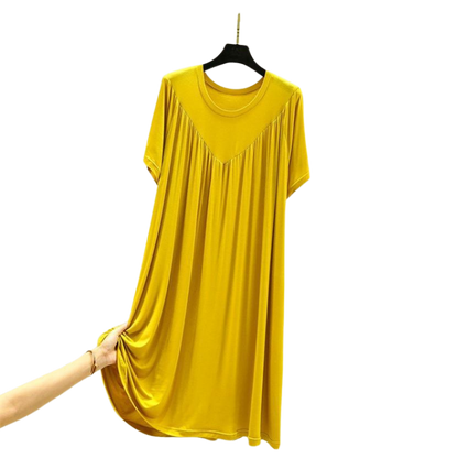 Super Zachte Losse Pyjamajurk Dames – Korte Mouw Comfort