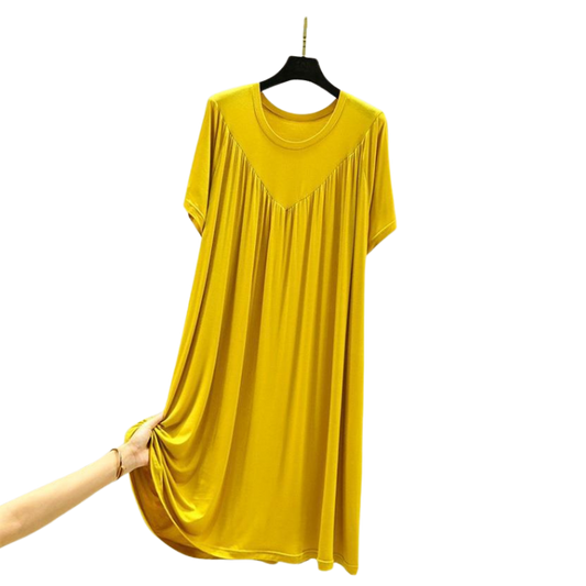 Super Zachte Losse Pyjamajurk Dames – Korte Mouw Comfort