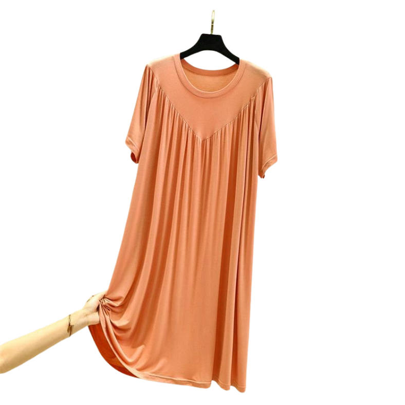 Super Zachte Losse Pyjamajurk Dames – Korte Mouw Comfort