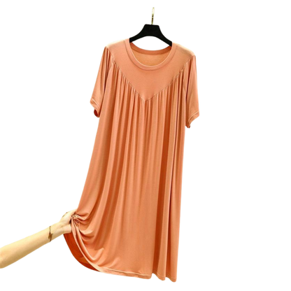 Super Zachte Losse Pyjamajurk Dames – Korte Mouw Comfort