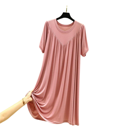 Super Zachte Losse Pyjamajurk Dames – Korte Mouw Comfort