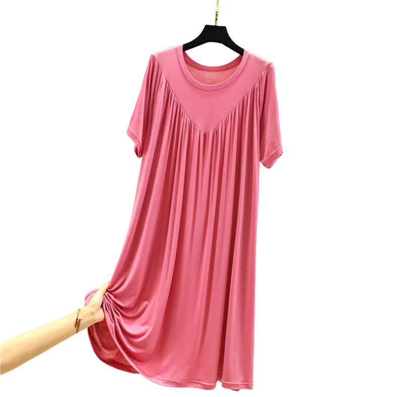 Super Zachte Losse Pyjamajurk Dames – Korte Mouw Comfort
