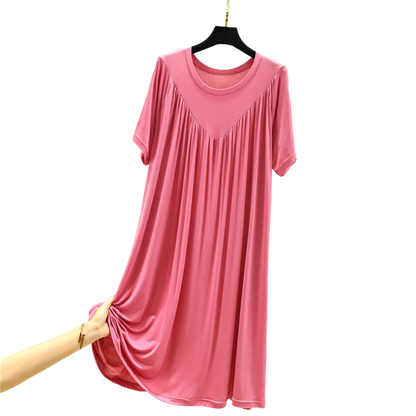 Super Zachte Losse Pyjamajurk Dames – Korte Mouw Comfort