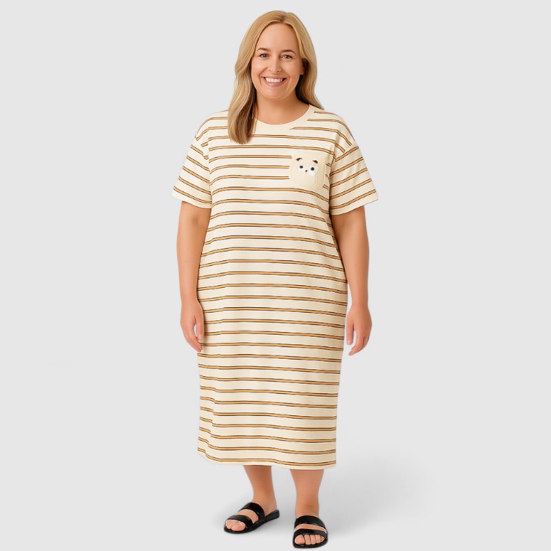 Zacht Dames Nachthemd – Comfortabele Loungejurk