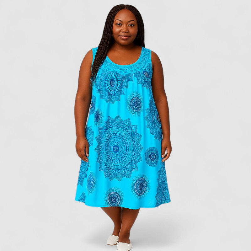 Zomerjurk Mouwloos met Print – Luchtig & Stijlvol